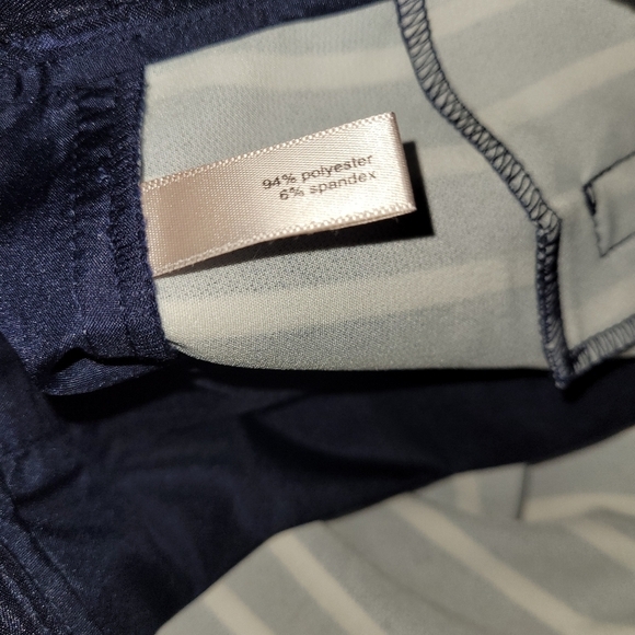 The Limited Flare Wide Leg Career Pants SZ 14R (Blue & White Striped) - Picture 9 of 14